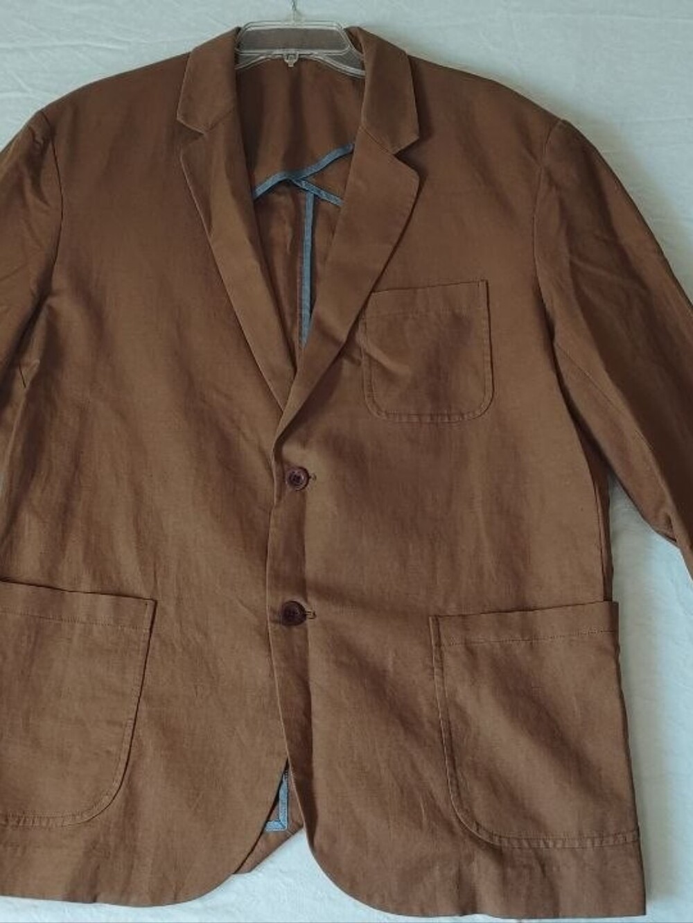 VINCE Blazer Linen Cotton Blend- Brown Sport Coat Size L
